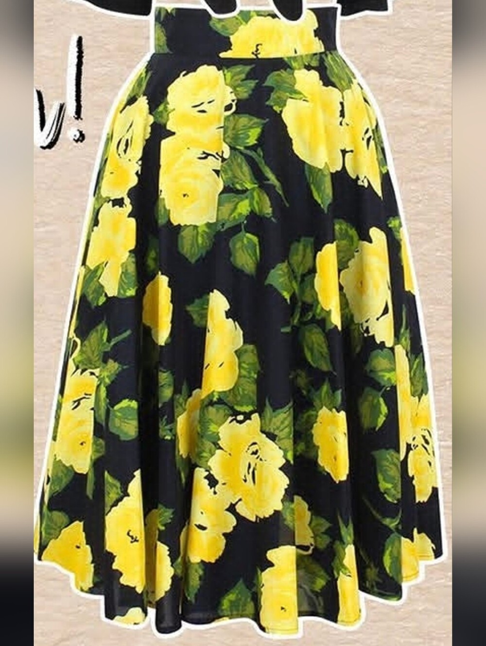 1959 Floral Skirt Size 16 Trashy Diva